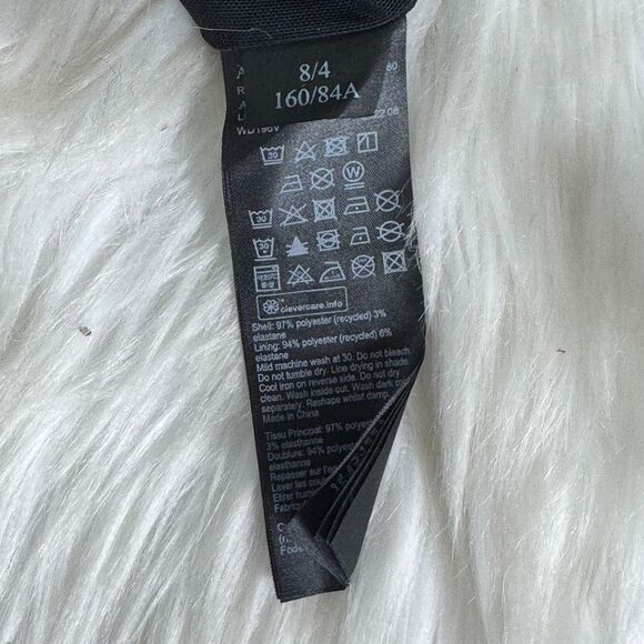 All Saints Lilliana Kettu Mini Dress Black Gold Shoulder Pads Sz 4 - Picture 5 of 11